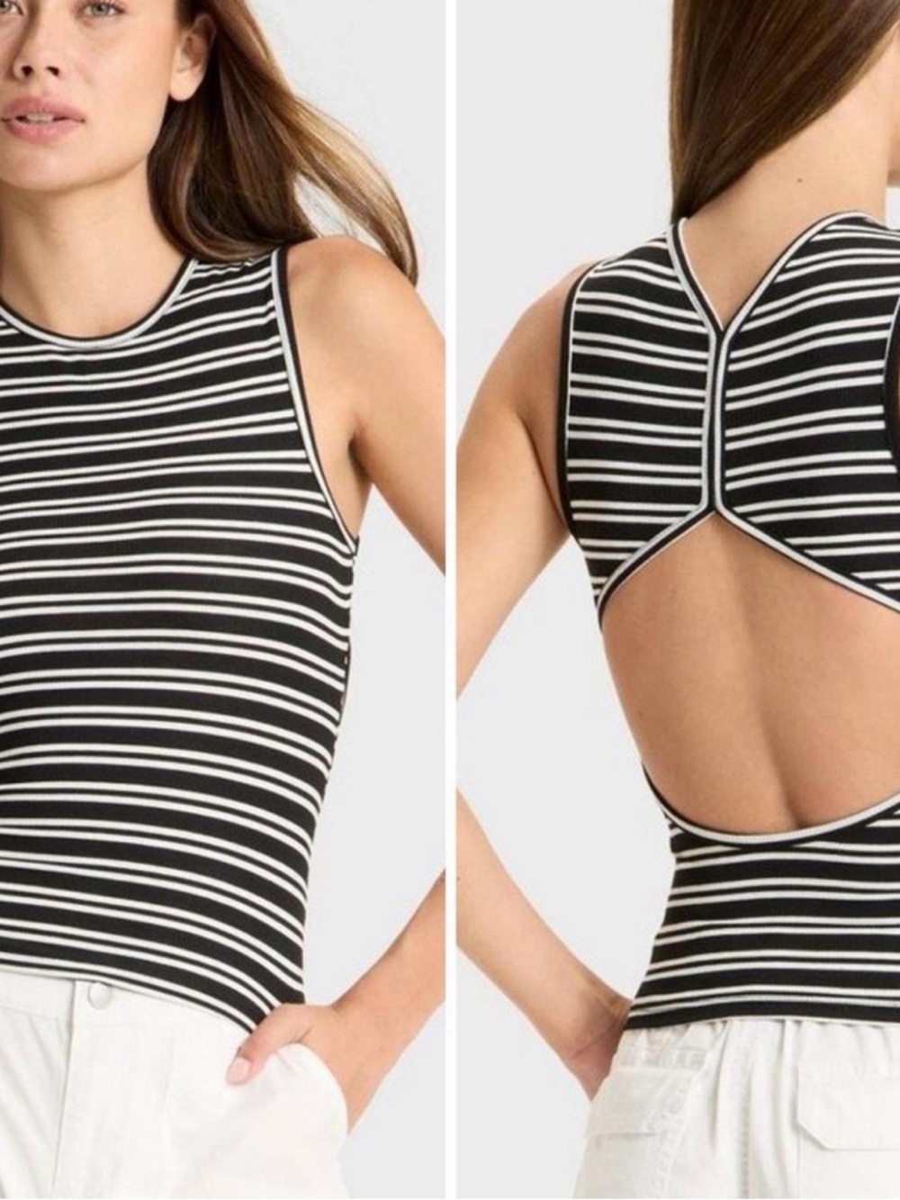Wild Fable Black and White Striped Tank Top Small NWT